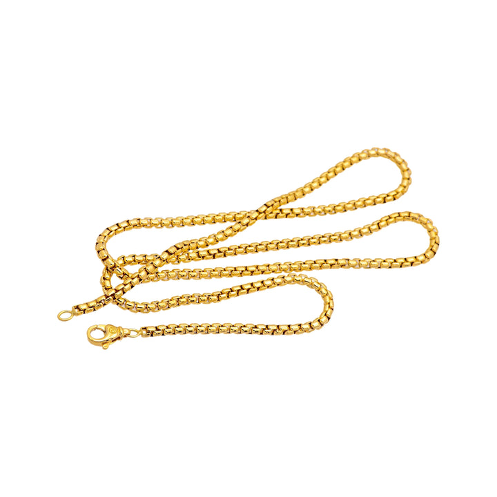 David Yurman Men's 18K Yellow Gold 3.4 mm Box Chain Necklace 26" Long