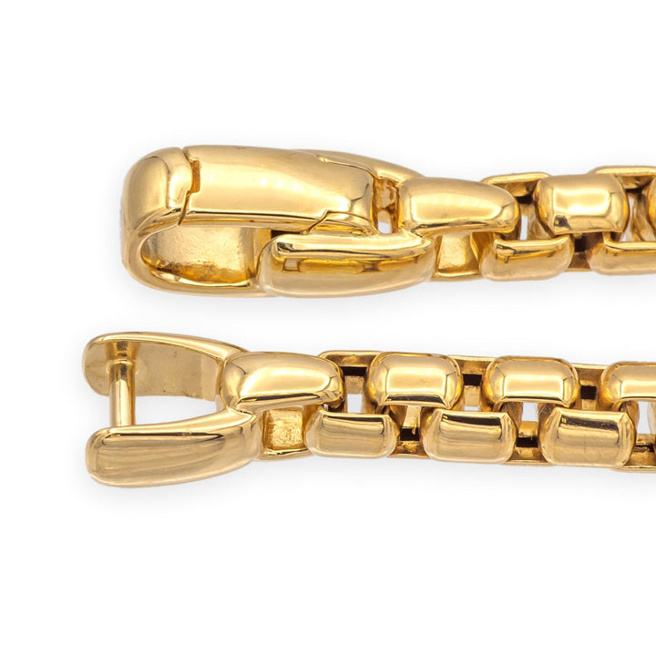 David Yurman 18K Yellow Gold 5mm Men's Box Chain Bracelet 8" inch