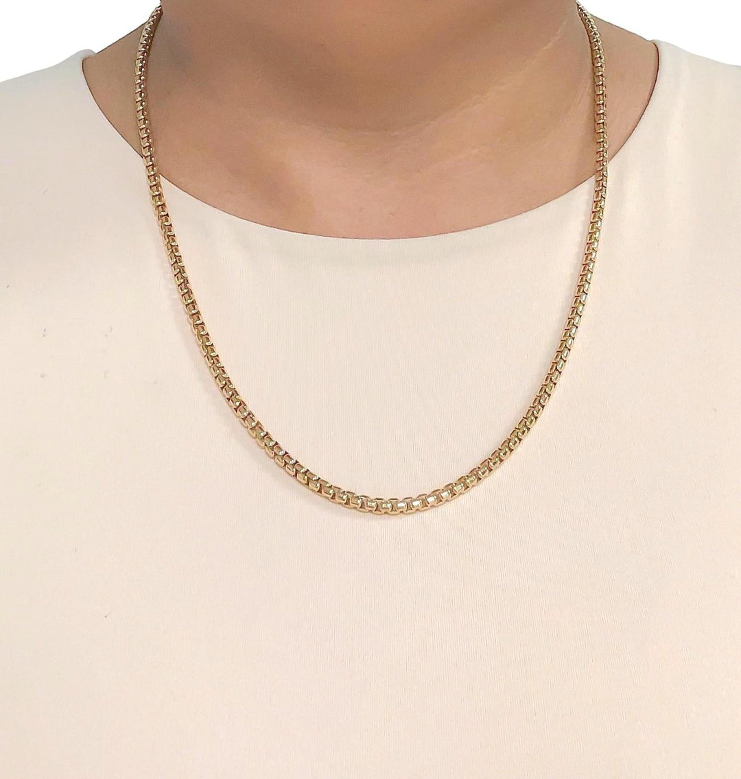 David Yurman 18K Yellow Gold Box Necklace 22
