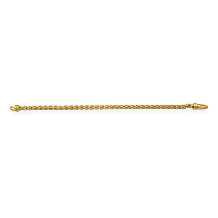 David Yurman 18K Yellow Gold Wheat Bracelet – 7.5"