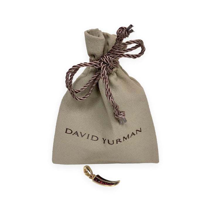 David Yurman 18K Yellow Gold & Ruby Claw Amulet Pendant