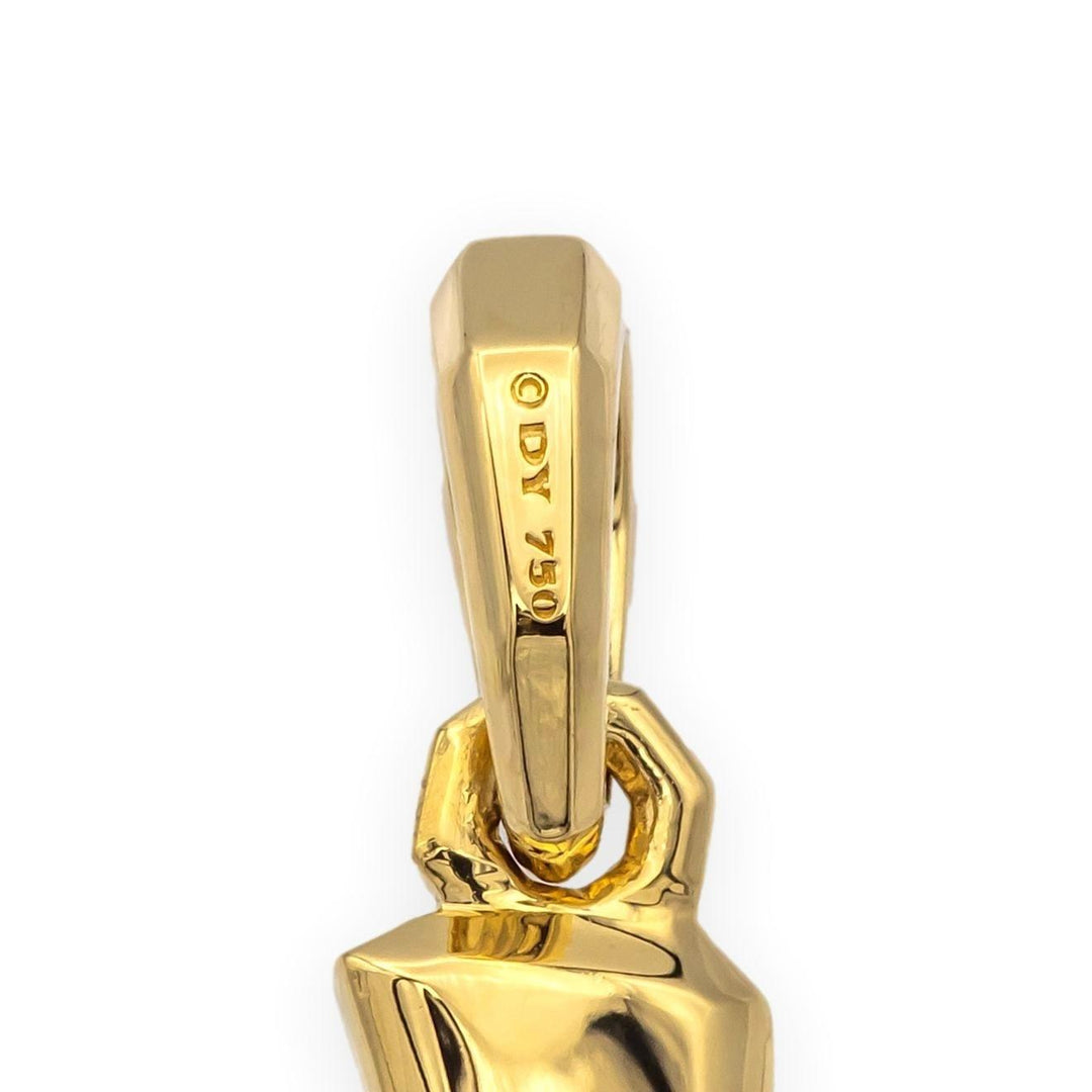 David Yurman 18K Yellow Gold & Ruby Claw Amulet Pendant