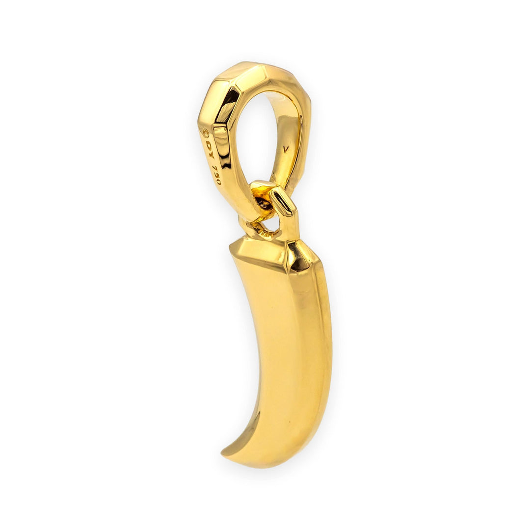 David Yurman 18K Yellow Gold & Ruby Claw Amulet Pendant