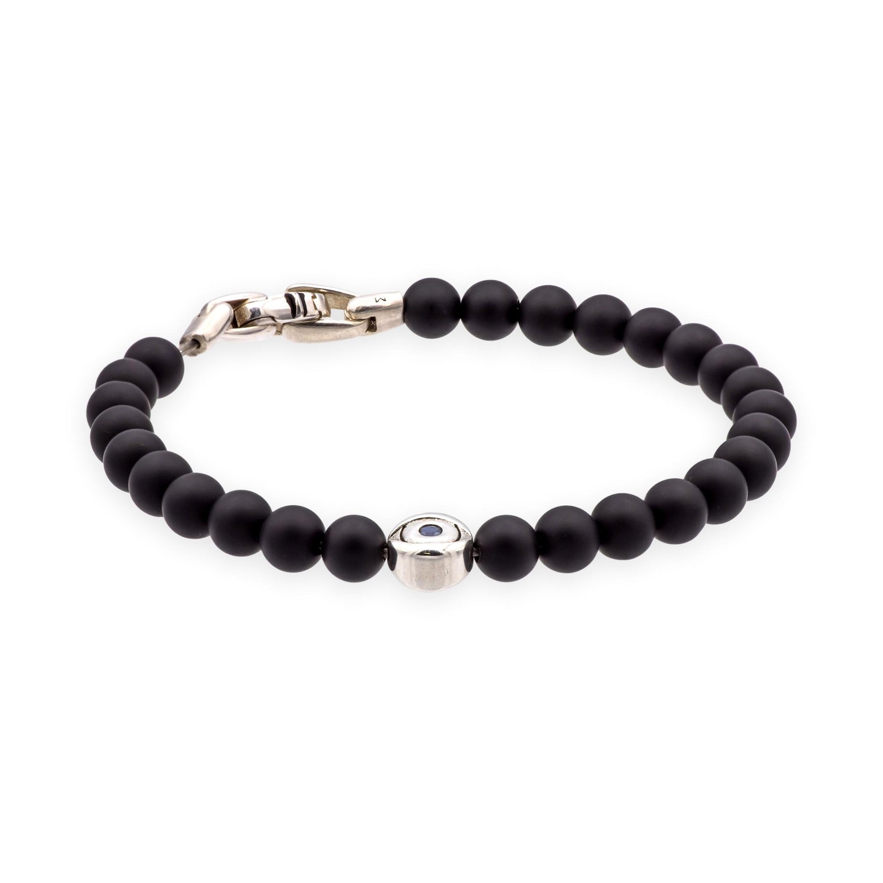 David Yurman Spiritual Beads Evil Eye Sterling Silver Onyx