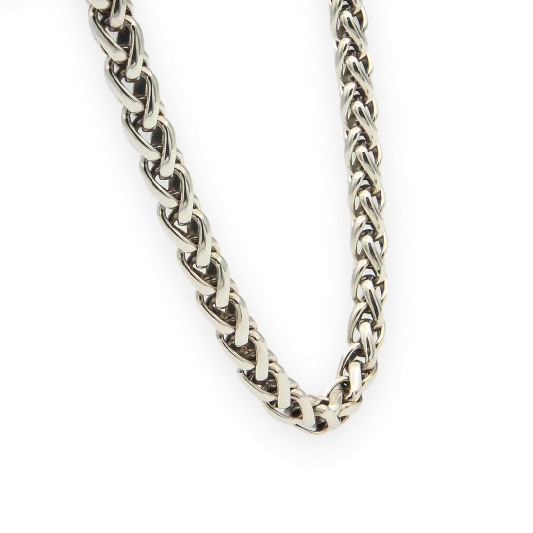David Yurman Sterling Silver & 14K Yellow Gold 6mm Wheat Chain Necklace, 17”