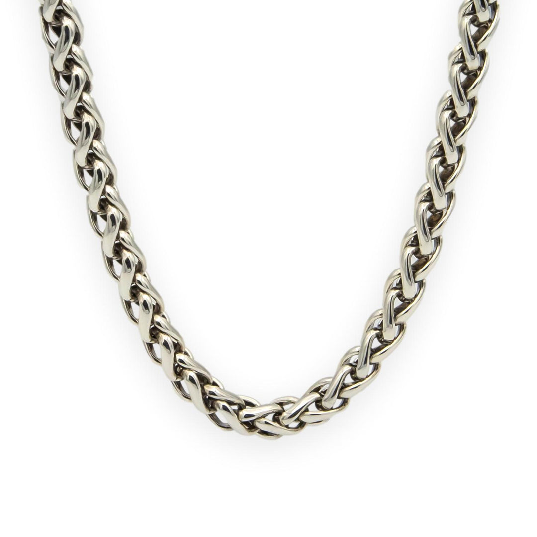 David Yurman Sterling Silver & 14K Yellow Gold 6mm Wheat Chain Necklace, 17”