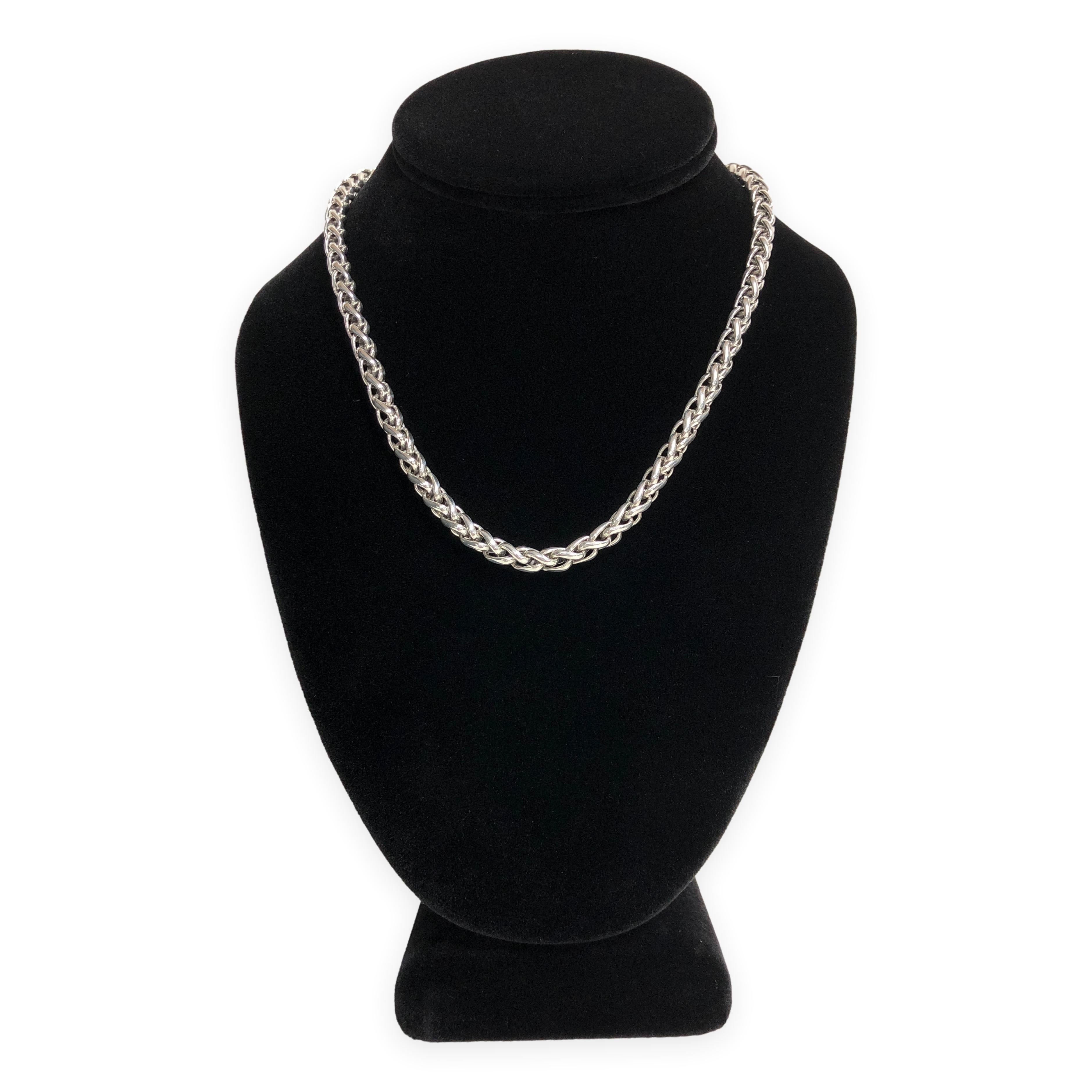 David Yurman Sterling Silver & 14K Yellow Gold 6mm Wheat Chain