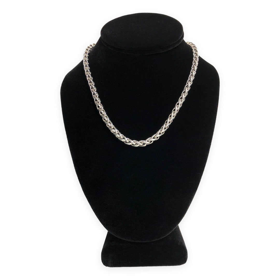 David Yurman Sterling Silver & 14K Yellow Gold 6mm Wheat Chain Necklace, 17”