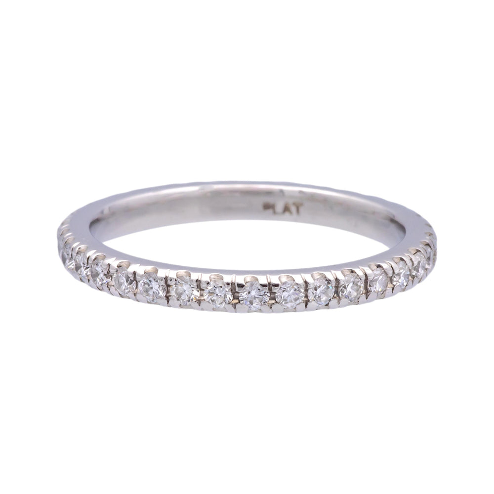 Platinum Full Circle .85ct Round Diamond Wedding Band Ring Size 4.75