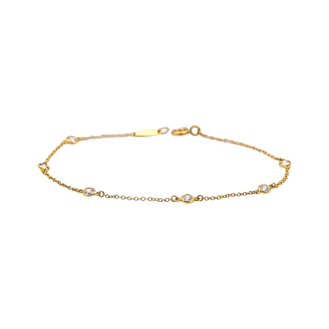 Tiffany & Co. 18K Yellow Gold Peretti Diamonds by the Yard Bracelet .30ct