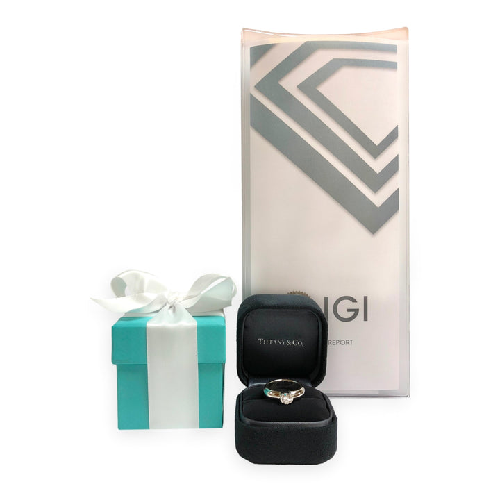 Tiffany & Co. 0.48ct Platinum Etoile Solitaire Diamond Engagement Ring F-G VVS