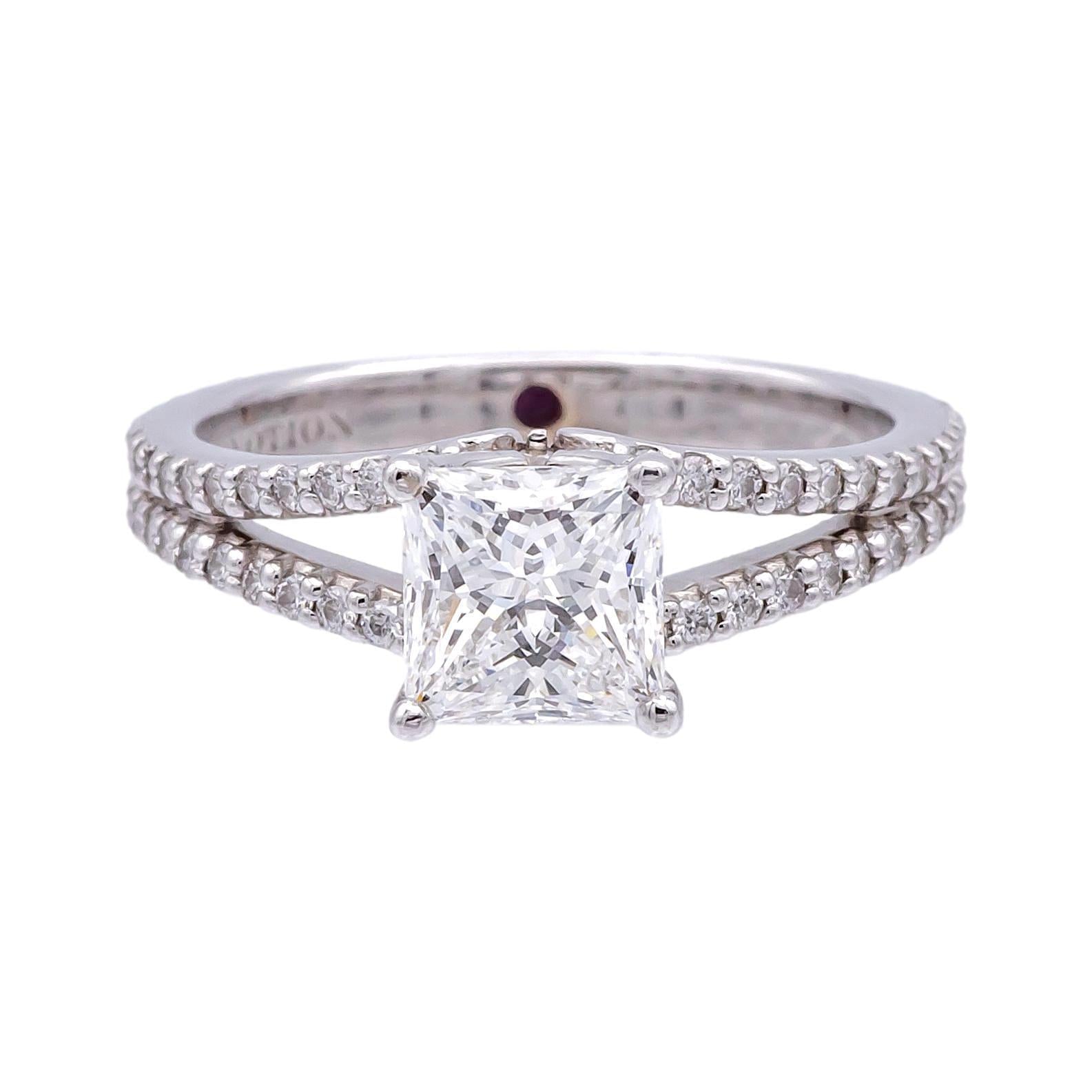 Forevermark Princess Cut 1.52 Ct EVVS2 GIA Devotion Grace Diamond Ring The Diamond Oak