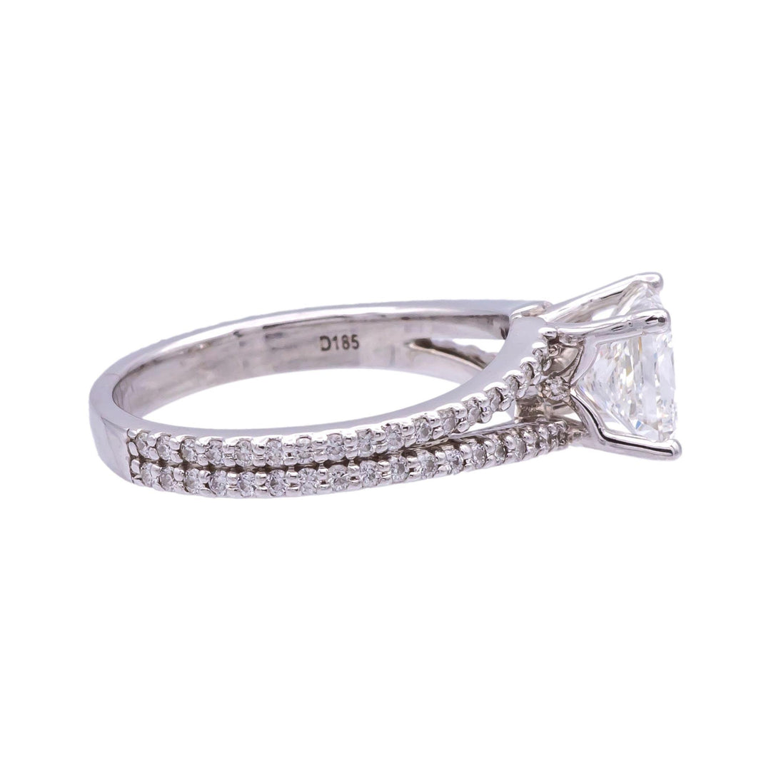 Forevermark Devotion Grace 1.52 Ct EVVS2 Princess Cut Diamond Ring in 18K GIA