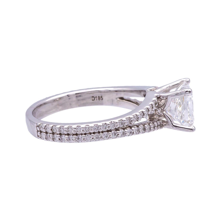 Forevermark Devotion Grace 1.52 Ct EVVS2 Princess Cut Diamond Ring in 18K GIA