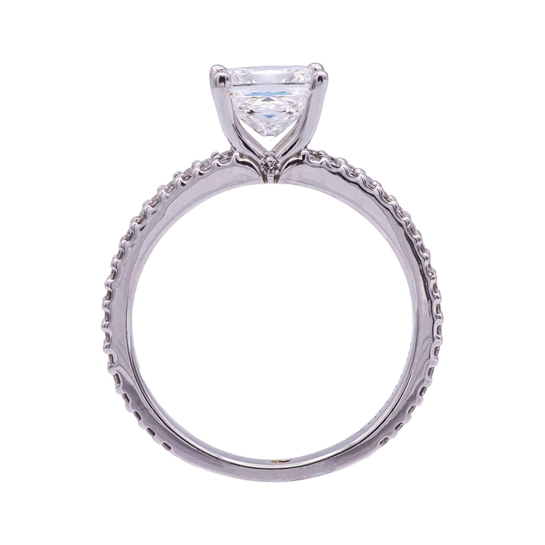 Forevermark Devotion Grace 1.52 Ct EVVS2 Princess Cut Diamond Ring in 18K GIA
