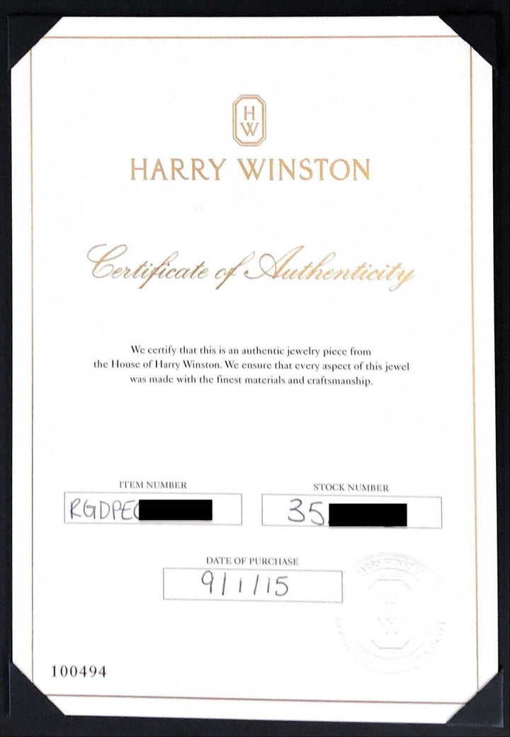 Harry Winston Platinum Emerald Cut Diamond Engagement Ring w/Baguettes 1ct D VS1
