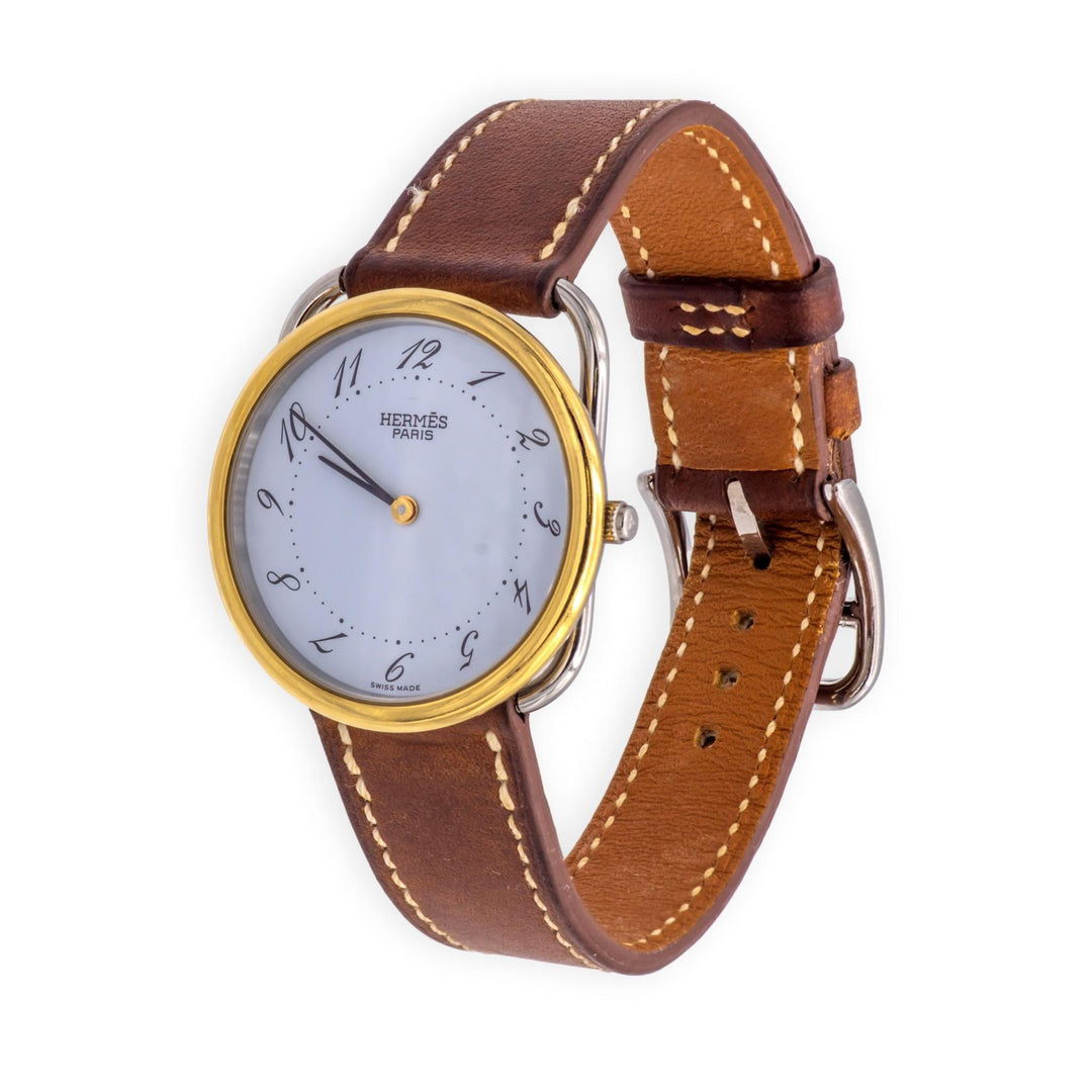 Hermès Arceau Vintage Ladies Quartz Watch Ref. AR4.520, Two-Tone Circa 1994