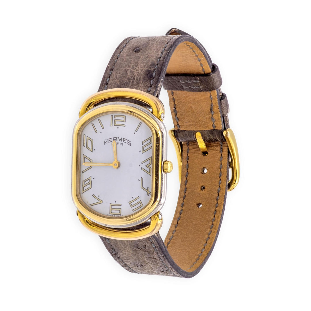 Hermès Rallye Vintage Ladies Quartz Watch RA1.220 Two-Tone 25mm Circa 1990