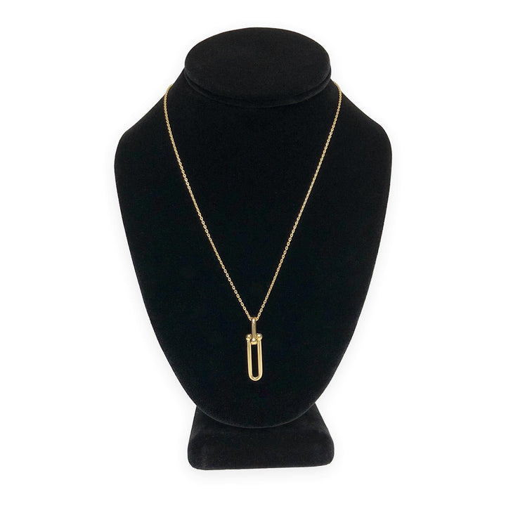 Tiffany & Co. 18K Yellow Gold HardWear Elongated Link Pendant Necklace – Large