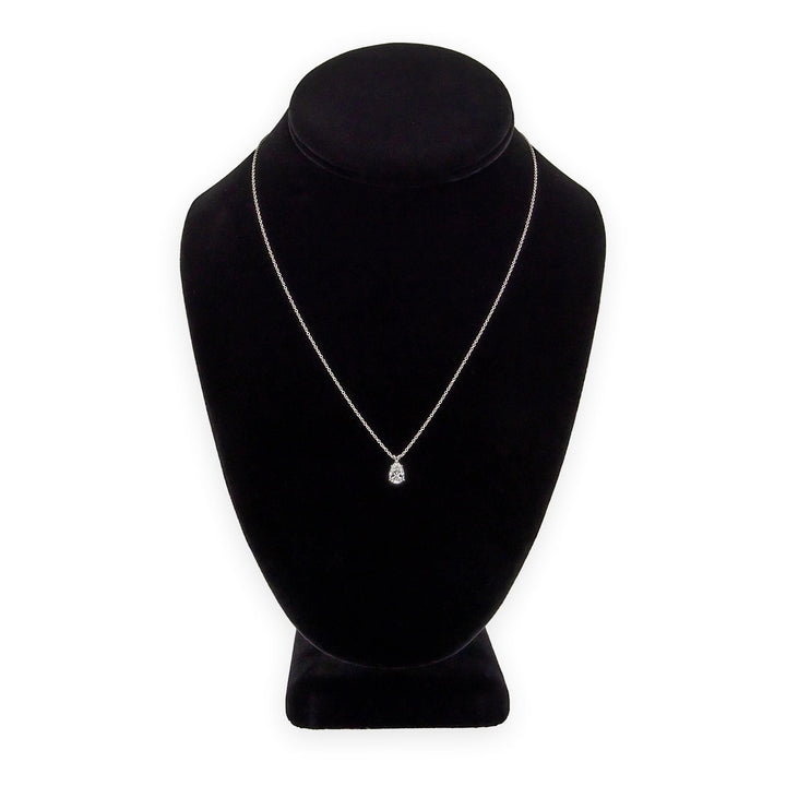 Harry Winston Platinum Pear Shape Diamond Solitaire Pendant Necklace .85ct DVVS2