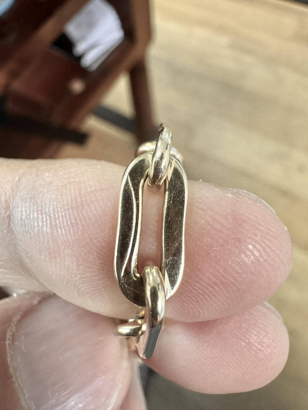 Vintage Tiffany & Co. 14K Yellow Gold Paper Clip Chain Necklace 36" 1960s
