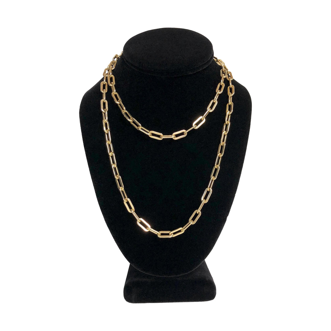 Vintage Tiffany & Co. 14K Yellow Gold Paper Clip Chain Necklace 36" 1960s