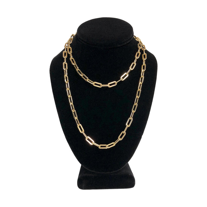 Vintage Tiffany & Co. 14K Yellow Gold Paper Clip Chain Necklace 36" 1960s