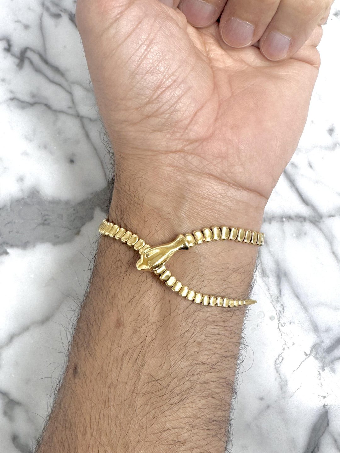 Vintage Peretti Tiffany & Co. 18K Yellow Gold Articulated Snake Lariat Bracelet