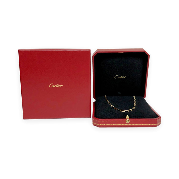Cartier Santos 18K Y Gold Necklace Small links 20.5" w/ Box and Papers