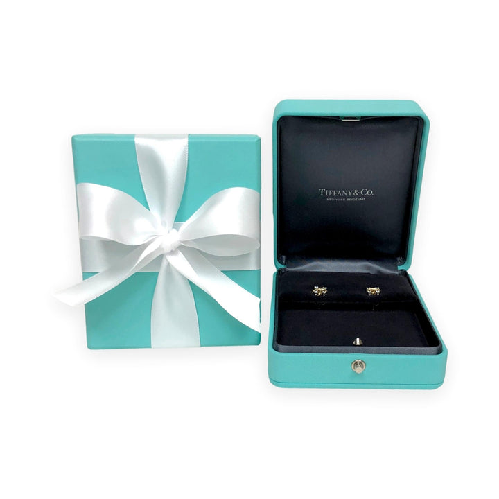 Tiffany & Co. Jean Schlumberger 16 Stone Lynn Diamond Stud Earrings Platinum 18K