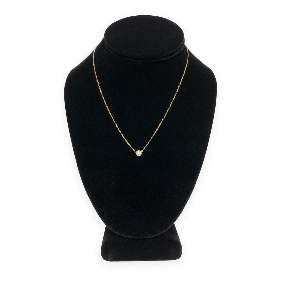 Tiffany & Co. Elsa Peretti Solitaire Diamond by the Yard 18K Necklace 0.35 ct