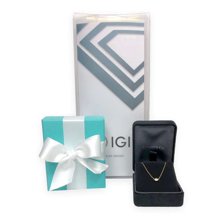 Tiffany & Co. Elsa Peretti Solitaire Diamond by the Yard 18K Necklace 0.35 ct