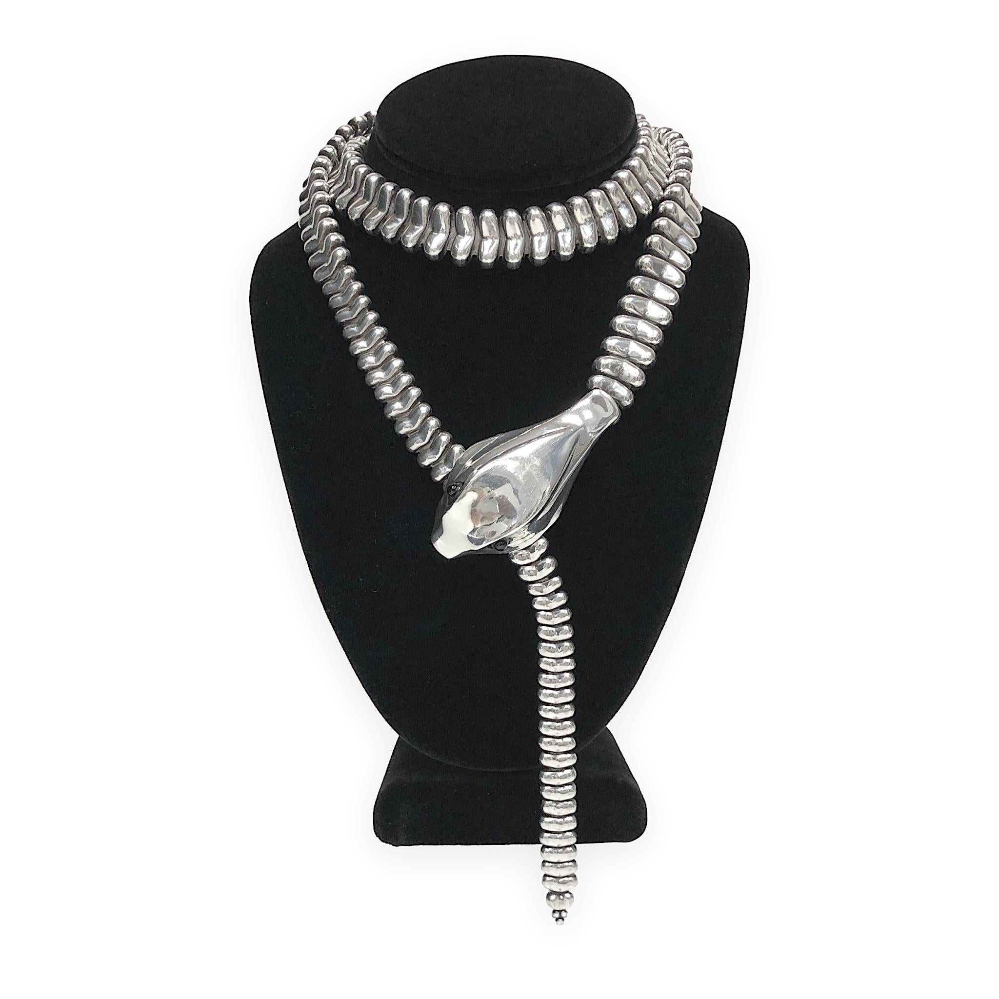 Rare Vintage Elsa Peretti for Halston Sterling Silver Snake Belt