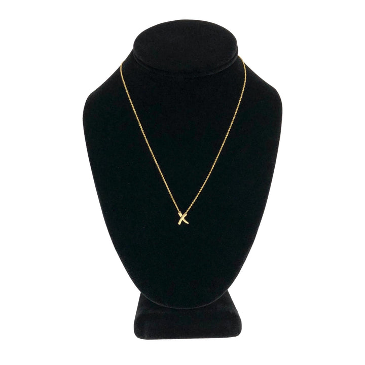 Vintage Tiffany & Co. Paloma Picasso 18K Gold Graffiti Mini X Pendant Necklace