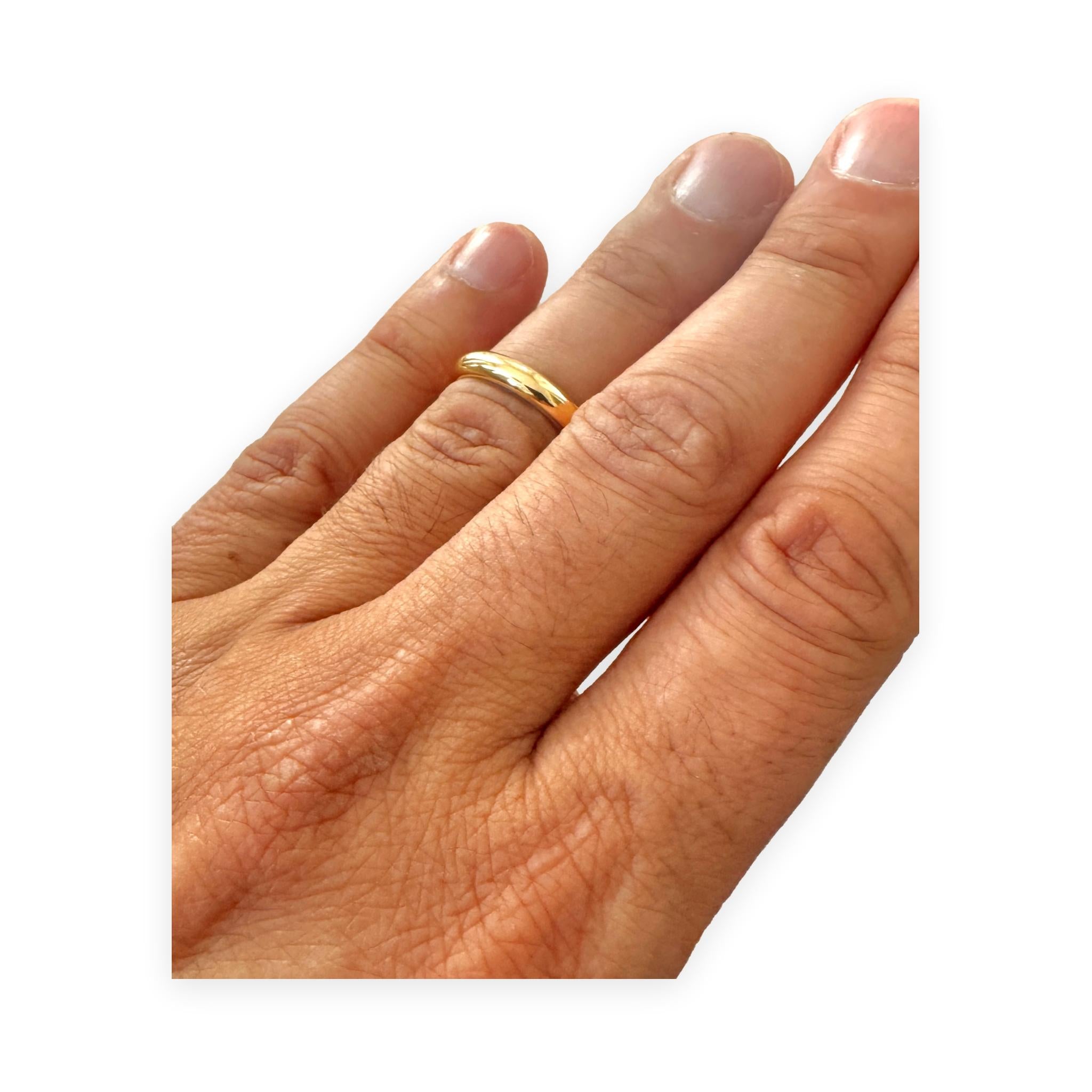 Vintage Cartier 1895 Men's 18K Yellow Classic Wedding Band Ring