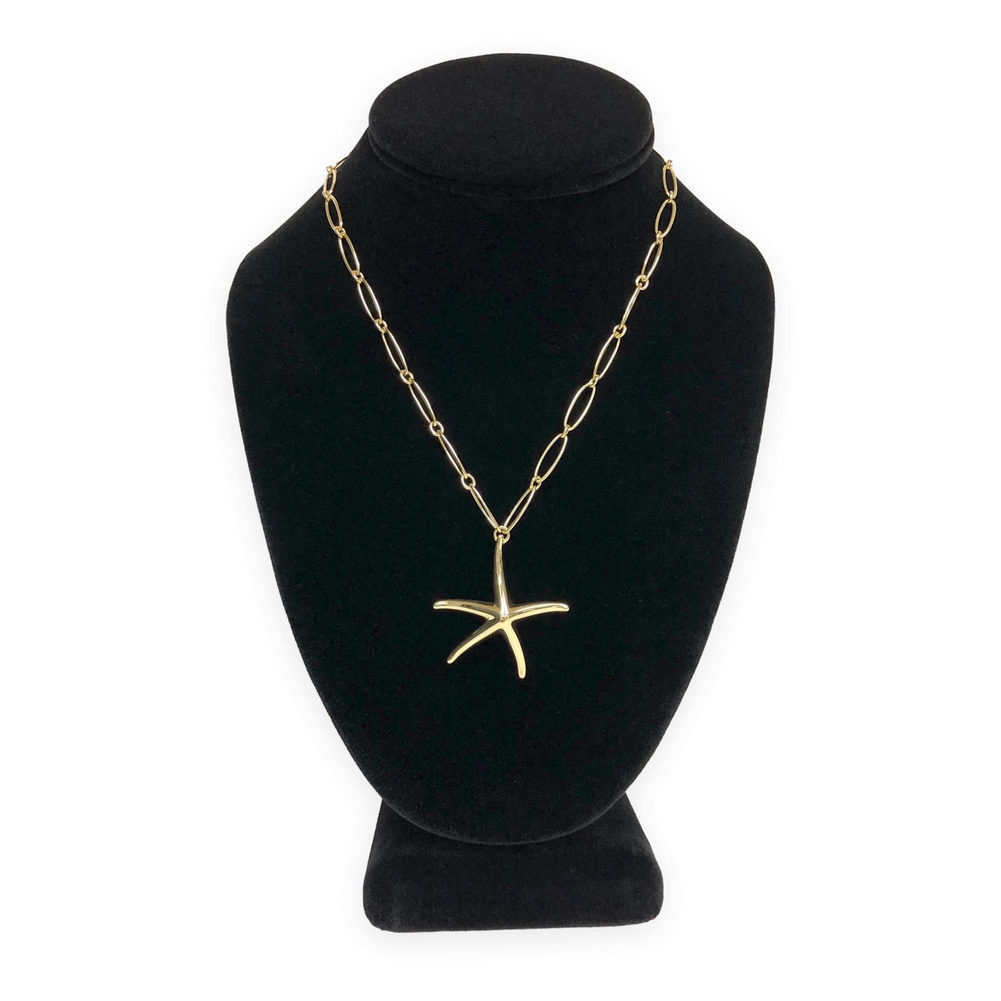 Tiffany & Co. Elsa Peretti Vintage Starfish Pendant Necklace in