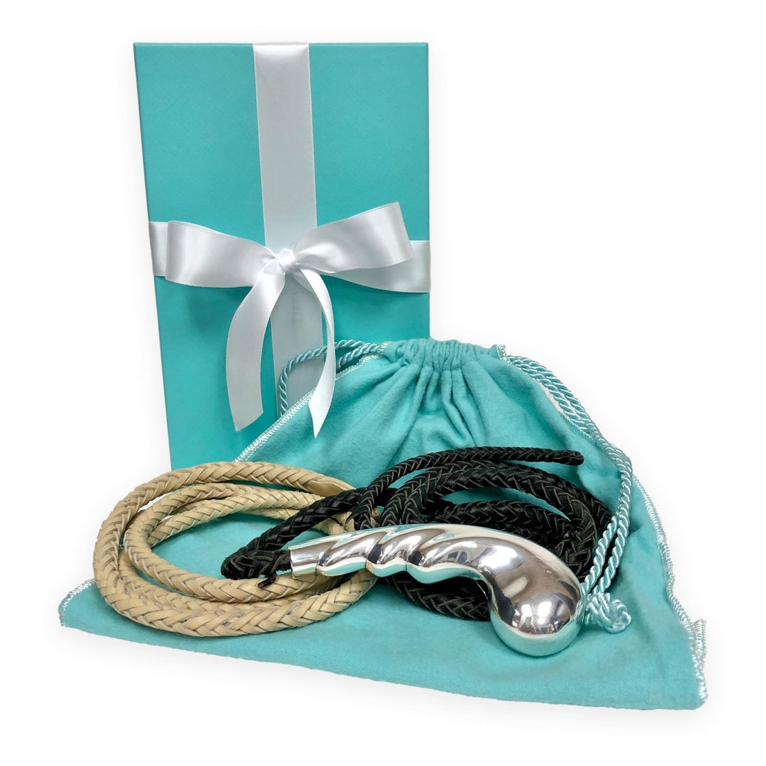 Tiffany & Co. Elsa Peretti for Halston Sterling Whip Belt Two Leather Straps