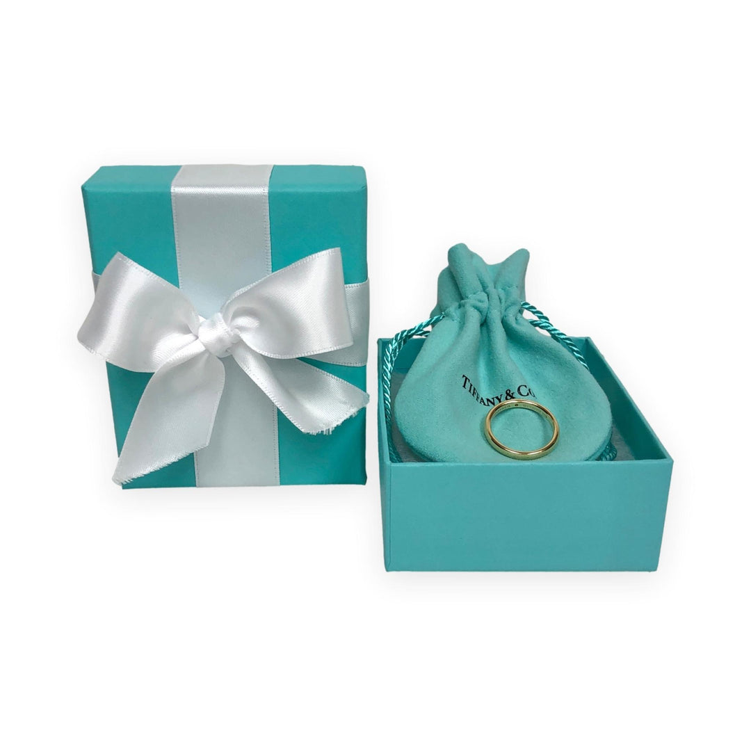 Tiffany & Co. Elsa Peretti Single Diamond Band Ring in 18K Yellow Gold Size 7