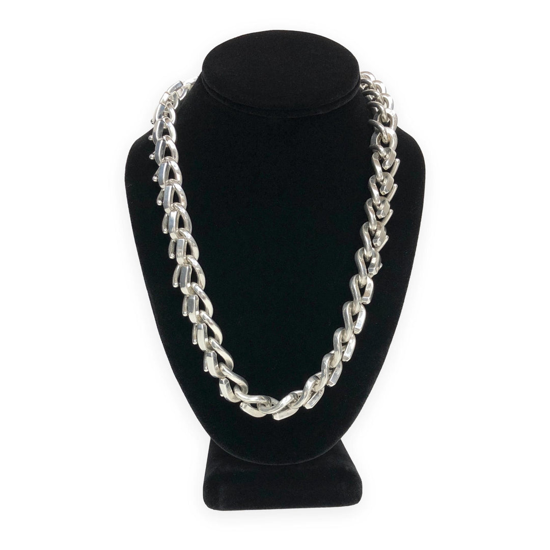 Tiffany & Co. Forge Graduated Large Link Sterling Silver Necklace — 22"