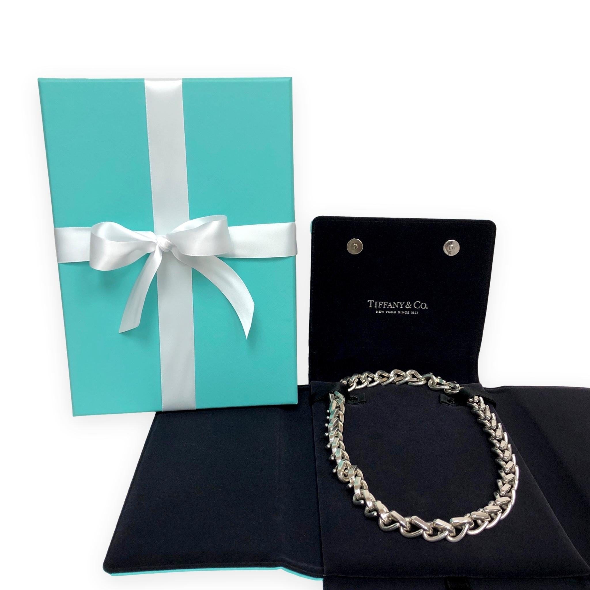 Tiffany & Co. Forge Large Link Sterling Silver Necklace — 22