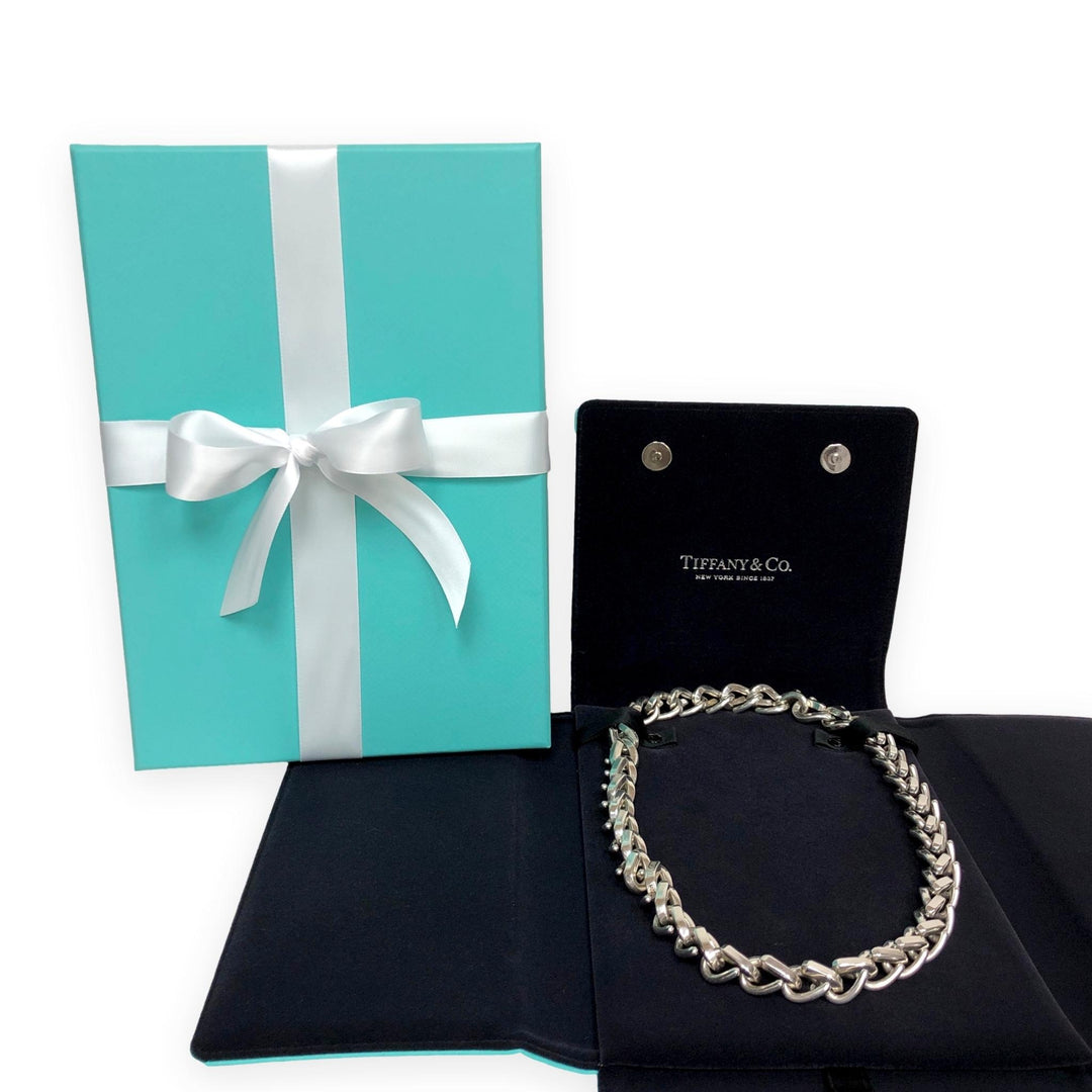 Tiffany & Co. Forge Graduated Large Link Sterling Silver Necklace — 22"