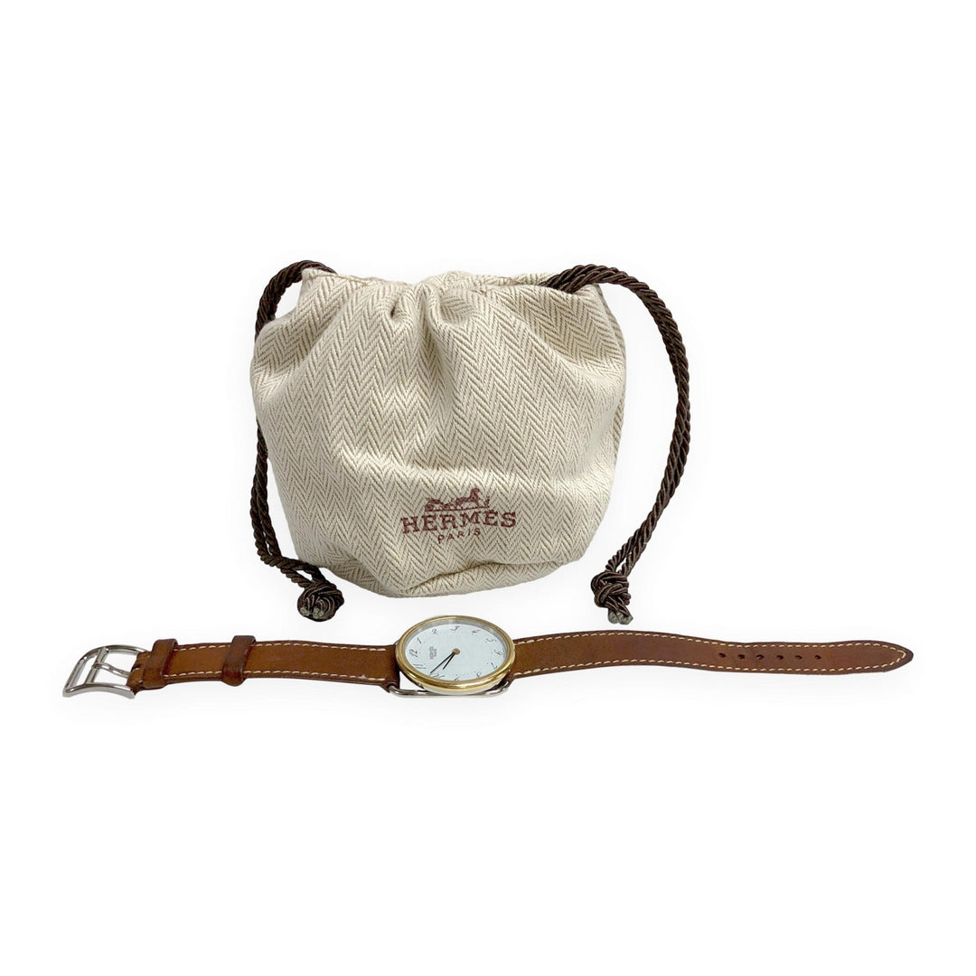 Hermès Arceau Vintage Ladies Quartz Watch Ref. AR4.520, Two-Tone Circa 1994