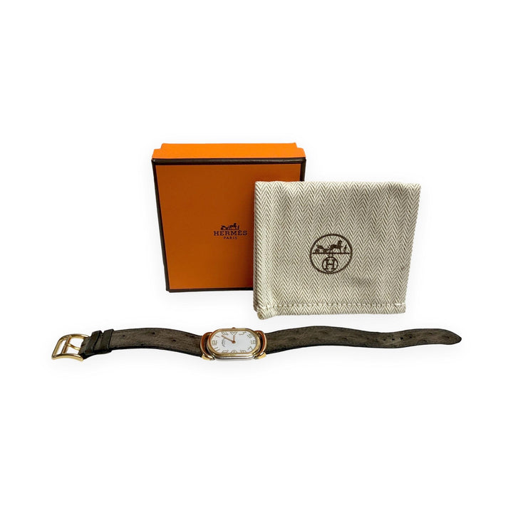 Hermès Rallye Vintage Ladies Quartz Watch RA1.220 Two-Tone 25mm Circa 1990