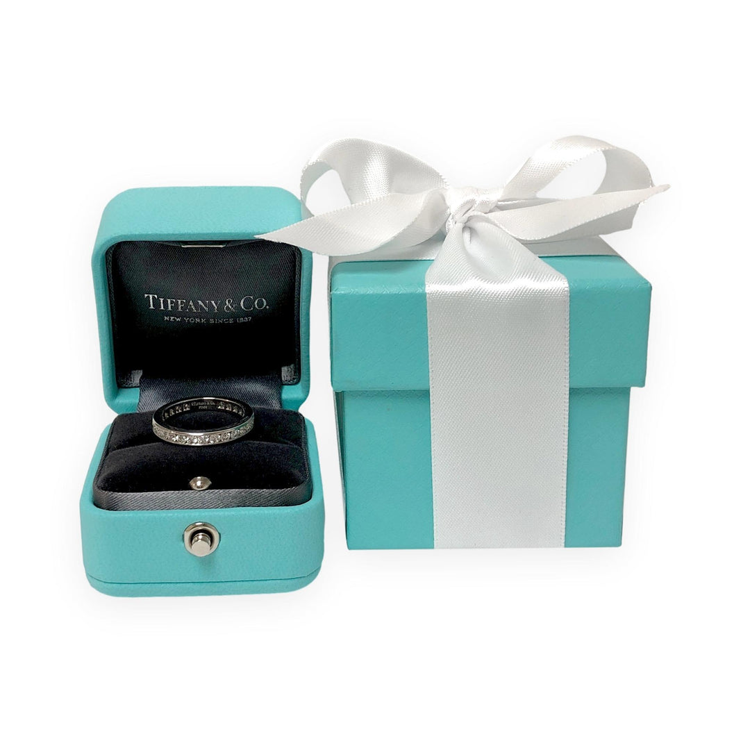 Tiffany & Co. Plat Full Circle 3mm Channel-Set Diamond Eternity Band Ring 6.75