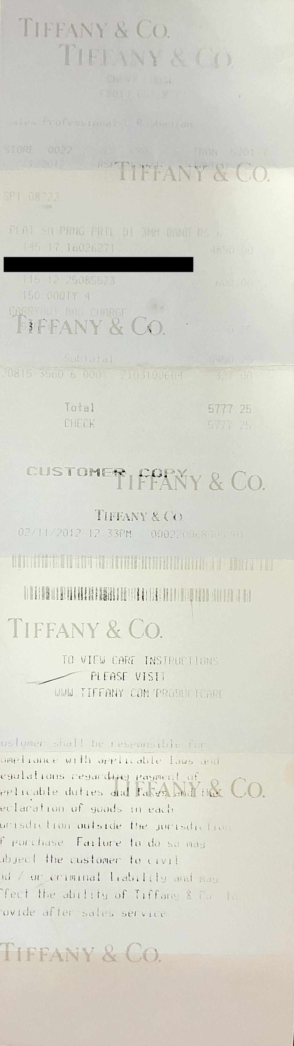 Tiffany & Co. Platinum Forever 7-Stone Half Circle Diamond Band Ring  0.57cts