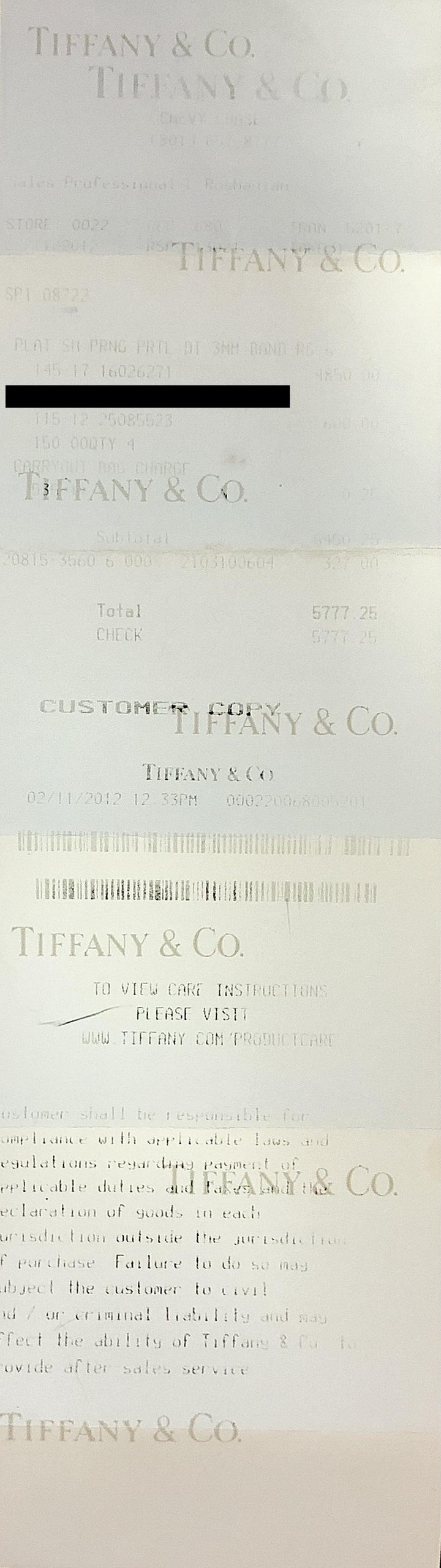 Tiffany & Co. Platinum Forever 7-Stone Half Circle Diamond Band Ring  0.57cts
