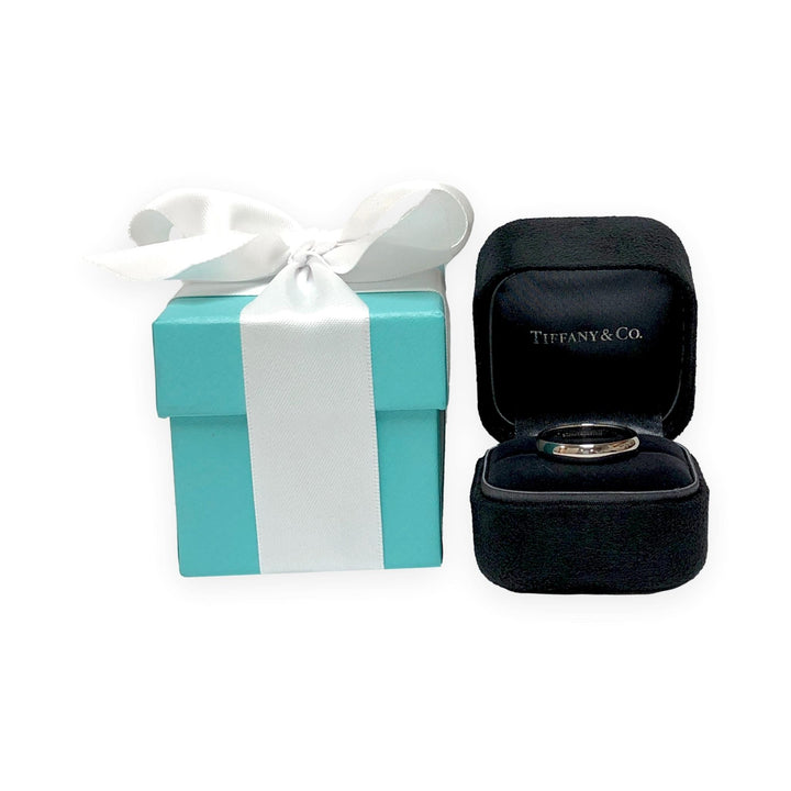 Tiffany & Co. Platinum Forever 4.5 mm Men's Wedding Band Ring Size 9.5 w/recpt