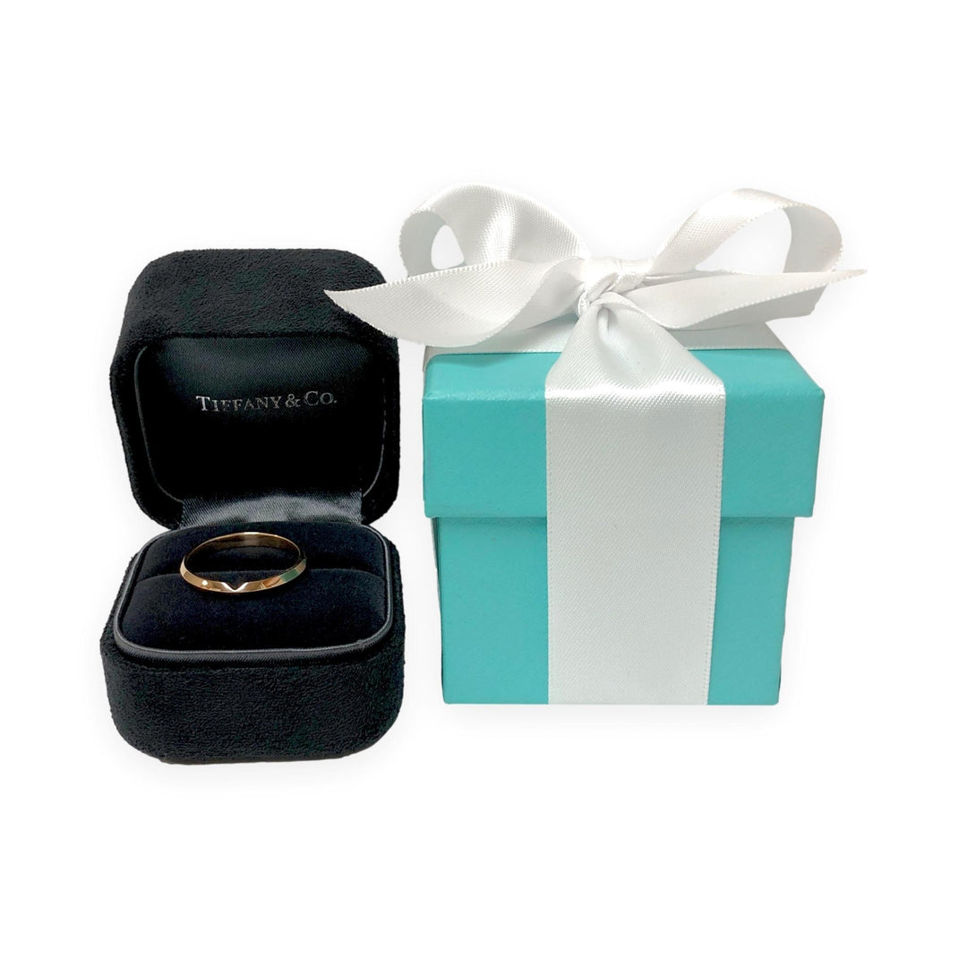 Tiffany & Co. 18K Rose Gold Nesting Wedding Band Stackable Ring