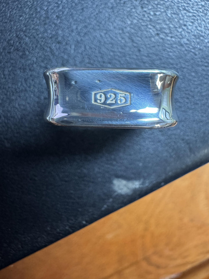 Tiffany & Co. 1837 Square Sterling Silver Ring, Size 4.5