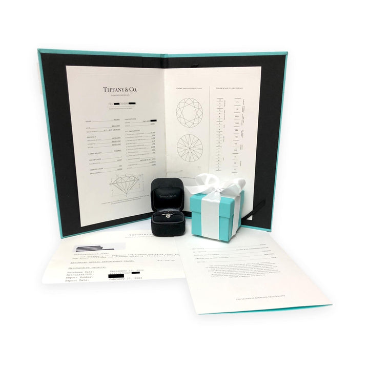 Tiffany & Co. Platinum 0.92ct I-VS1 Round Diamond Solitaire Engagement Ring